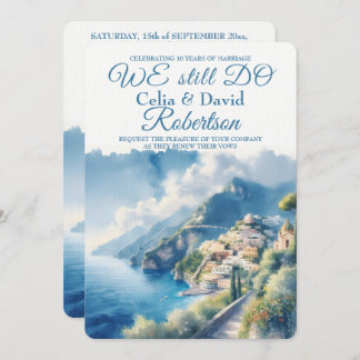 Vi gör fortfarande vow renewal Amalfi Positano akv Inbjudningar