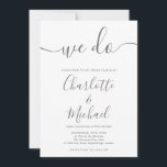 Vi gör Grått och vit Namnteckning skript Bröllop Inbjudningar<br><div class="desc">Elegant grått och vit namnteckning bröllopsinbjudan med namnteckning stil namn,  denna snyggt grått- och vit bröllopsinbjudan kan vara personlig med din information i chic-brev. Designad av Thisisnotme©</div>