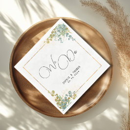 Vi gör Grönt och guld eucalyptus vattenfärgen bröl Pappersservett