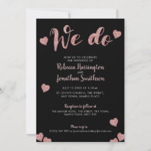 "Vi gör"-inbjudan till Rosa Black Wedding
