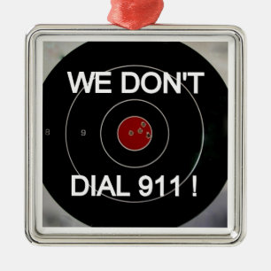 VI GÖR INTE RINGER MÄRKREN FÖR HÄNGNING 911 JULGRANSPRYDNAD METALL