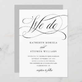 VI GÖR klassisk kallgrafi-bröllopsinbjudan Inbjudningar