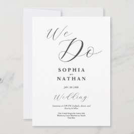 "Vi gör" minimalistisk bröllopsinbjudan Inbjudningar