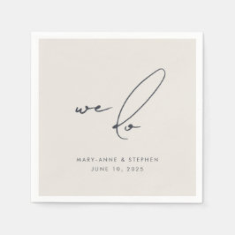 Vi gör modern Bröllopsfest för kalligrafi Pappersservett