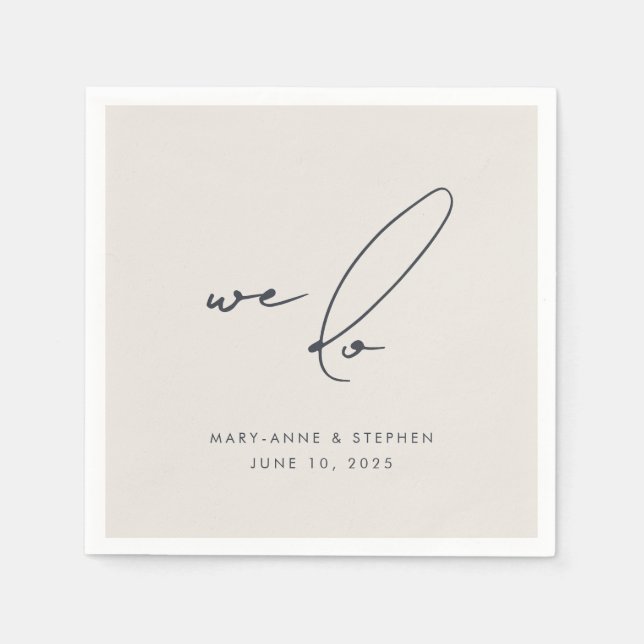 Vi gör modern Bröllopsfest för kalligrafi Pappersservett (Framsidan)