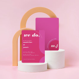 Vi gör modern, djärv Abstrakt för Magenta av åters Inbjudningar