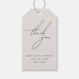 Vi gör modern kalligrafi i Bröllop Tack Presentetikett