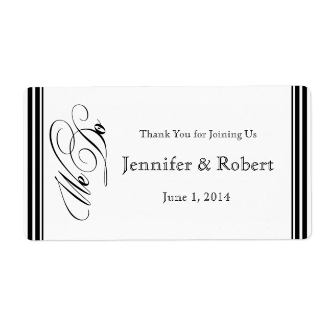 Vi gör modern Ram Black and White Vattenflaska L Fraktsedel (Framsidan)