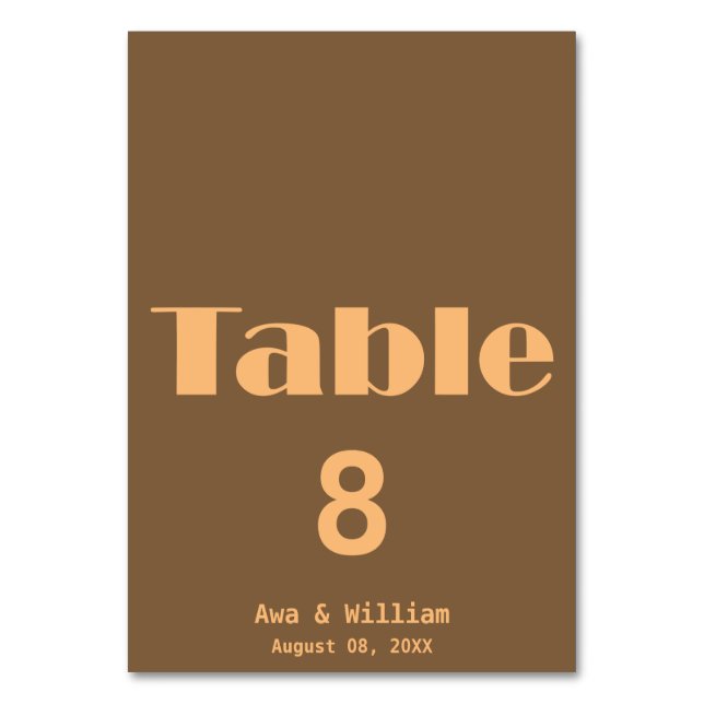 Vi Gör - Modern Typografisk Bordskort för Bröllop (Framsidan)