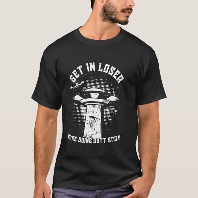 VI GÖR NÅGOT, MEN SAKER Alien Abductio T Shirt (Framsida)
