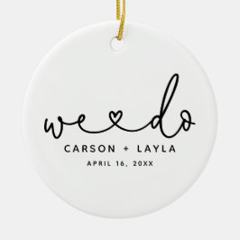 Vi gör Personlig Bröllop Julgransprydnad Keramik