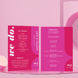 Vi gör Rosa Retro Stil Bröllop serviceorder Program