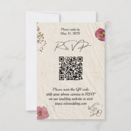 VI GÖR Shabby chic Bröllop Pressade blommor OSA Kort