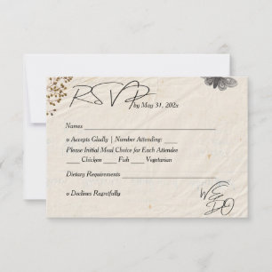 VI GÖR Shabby chic Bröllop Pressade blommor OSA Kort