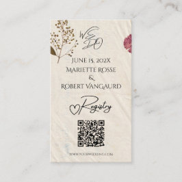 VI GÖR Shabby chic Bröllop tryckt blomsterregister Tilläggskort