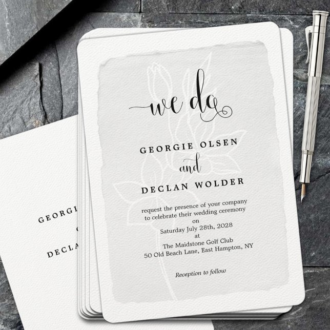 Vi gör Vintage Calligraphy Bröllop Inbjudningar (Skapare uppladdad)