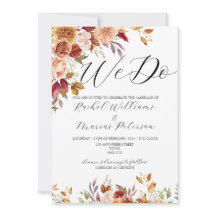 Vi gör vinterblommor Elegant bröllopsinbjudan