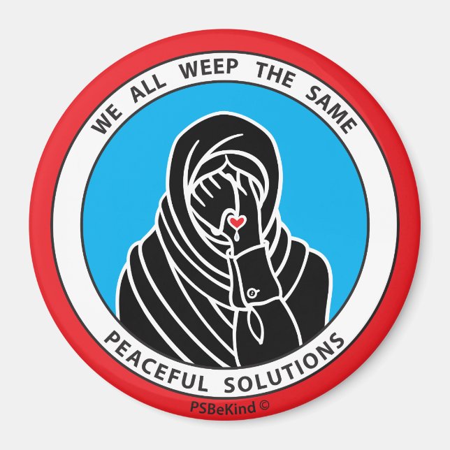 Vi gråter alla detsamma 3 Red_3” Magnet (Framsidan)