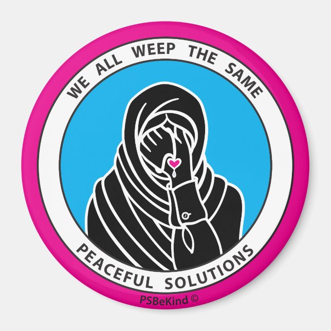 Vi gråter alla på samma sätt 3 Rosa_3” Magnet (Framsidan)