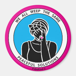 Vi gråter alla samma 2 Rosa_3-tumsmagnet Magnet