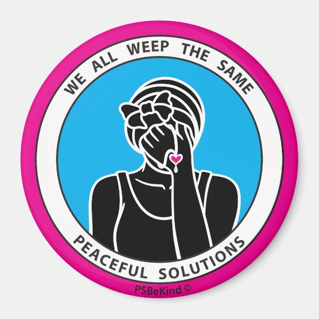 Vi gråter alla samma 2 Rosa_3-tumsmagnet Magnet (Framsidan)