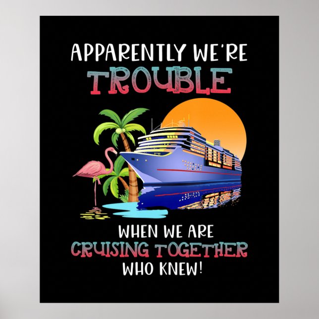 Vi hade problem när vi kryssade i Toger Flamingo Poster (Framsidan)