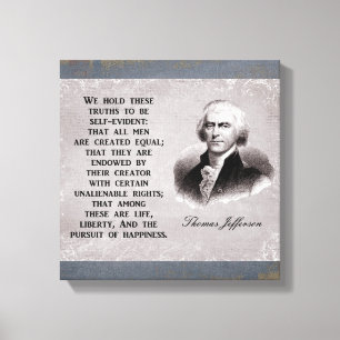 Vi håller de här resvägarna - Thomas Jefferson Canvastryck