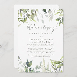 Vi håller på att tömma Silver Greenery Fall Recept Inbjudningar