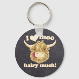 Vi Hamish Kärlek Moo Hairy mycket! Höglandskö Nyckelring