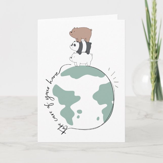 Vi har bara björnar - ta hand om ditt hem kort (Framsida)