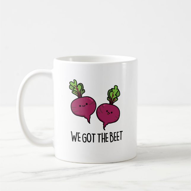 Vi Har Beet Funny Vegetable Pun Kaffemugg (Vänster)