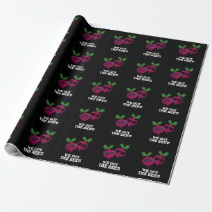 Vi Har Beet Funny Veggie Pun Mörk BG Presentpapper