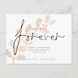 Vi har beslutat om för persikofäglet Spara datumet Inbjudan Vykort