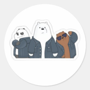 Vi har björn Sticker Runt Klistermärke
