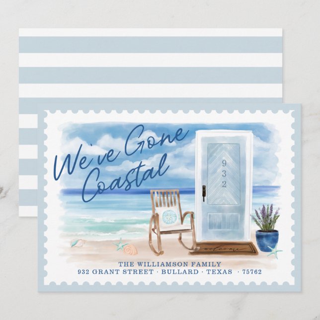 Vi har Borta Flytta för vattenfärgsdocka för kusto Meddelande (Fram/baksida)