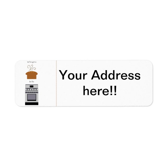 Vi har... Bun i över! Returadress Etikett (Framsidan)