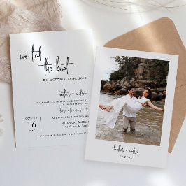 Vi har bundit ihop kungörelsen om Knot Elopement Inbjudningar