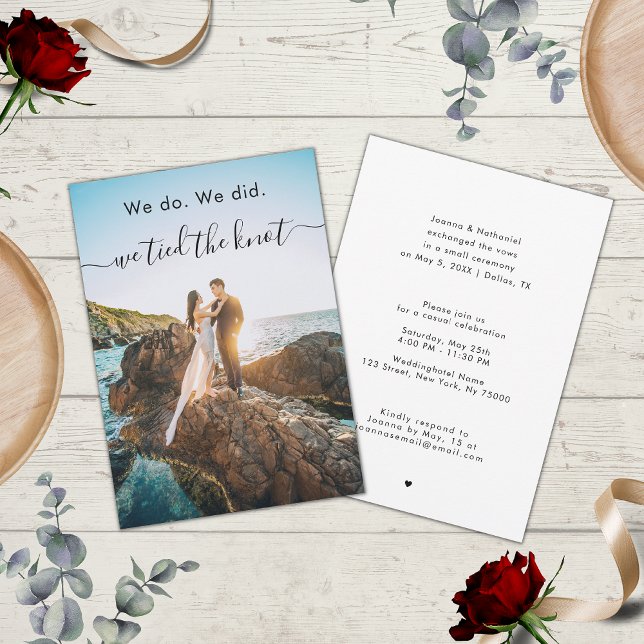 Vi har bundit ihop kungörelsen om Knot Elopement Inbjudningar (Skapare uppladdad)