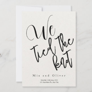 "Vi har bundit knaren till bröllop" Inbjudningar
