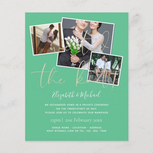 Vi har bundit Knot Bröllop:s inbjudan till tillkän (Framsida)