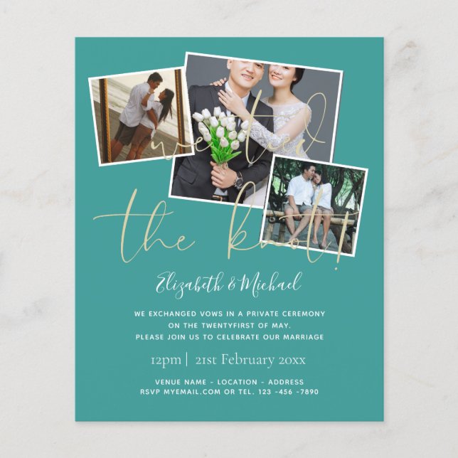 Vi har bundit Knot Bröllop:s inbjudan till tillkän (Framsida)