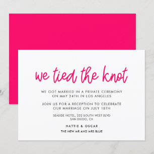 Vi har bundit Knot Modern Calligraphy-meddelandet Inbjudningar