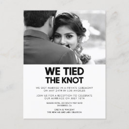 Vi har bundit Knot Modern-fotomeddelande Vykort