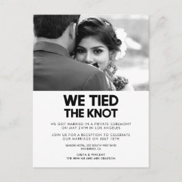 Vi har bundit Knot Modern-fotomeddelande Vykort