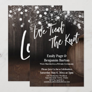 Vi har bundit Knot Vin Barrel och Ljus Inbjudningar