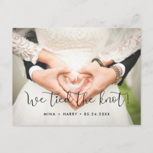 Vi har bundit Knot Whimsical bröllop-fotot Vykort