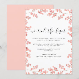 Vi har bundit kungen av Rosa blommigt bröllop Inbjudningar