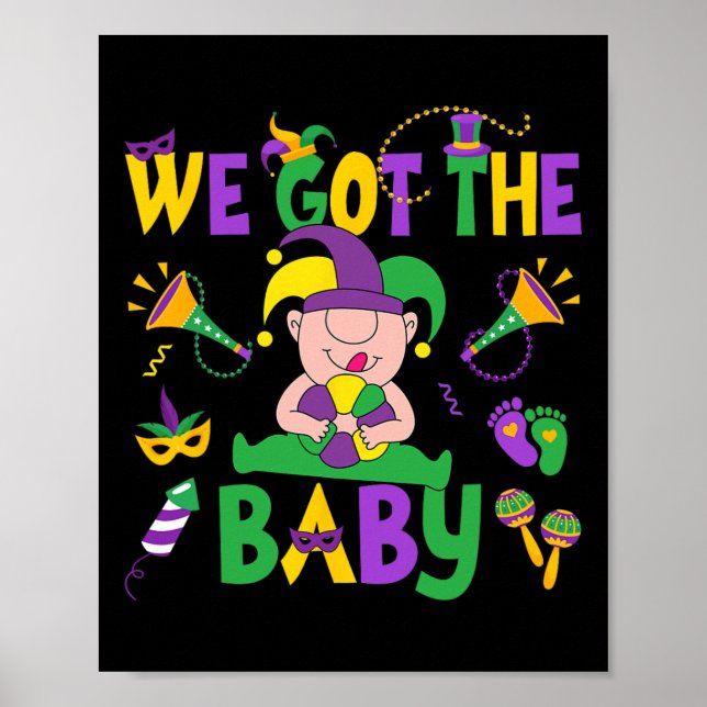 Vi Har Byby Lycklig Mardi Gras Carnival Poster (Framsidan)