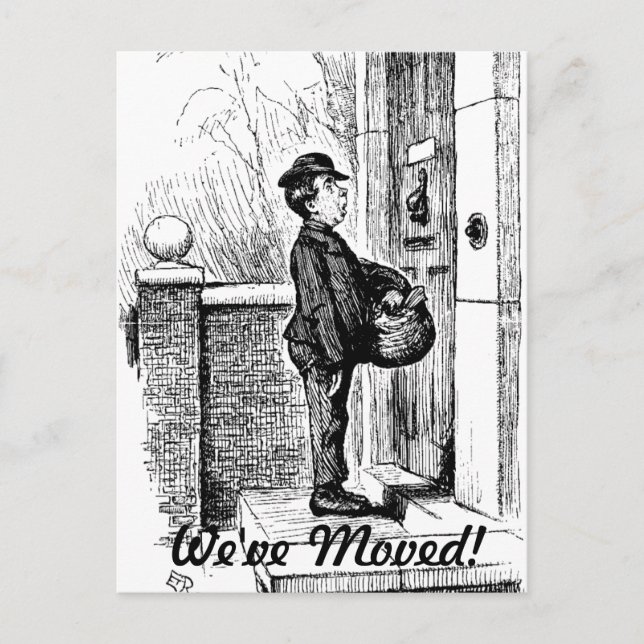 Vi har bytt adress meddelande vykort (Framsida)