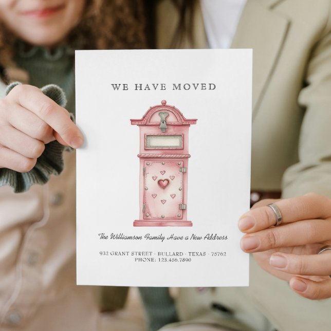 Vi har Bytt Adress - Ny Adress I Kärlek Postlåda Meddelande (Skapare uppladdad)